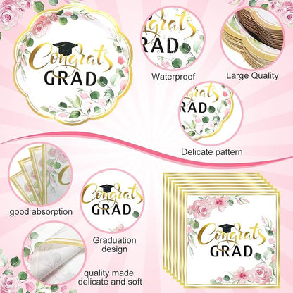 Pickmesh 250 Pcs Class of 2026 Graduation Party Supplies - Image 3