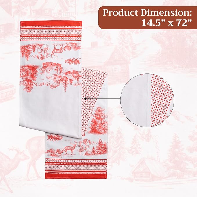 Maison d' Hermine Table Runner 100% Cotton 14.50" x 72" | Table Runners 72 - Image 7