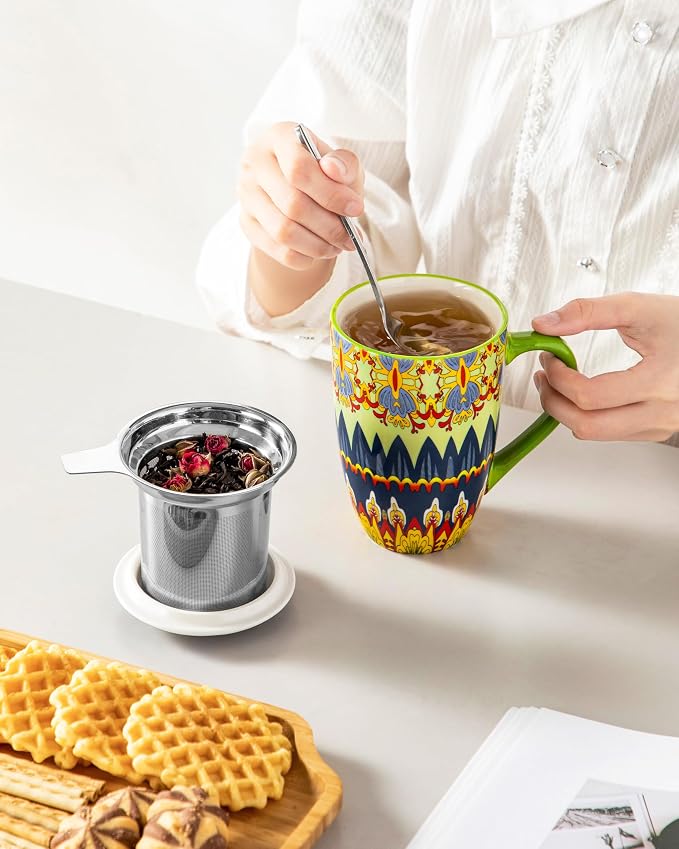 vancasso 18 Oz Tea Infuser Mug - Image 7