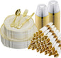 Bestluck 175PCS Ivory Disposable Dinnerware by Bestluck