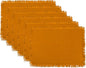 DII Everyday Collection, Fringed Solid Tabletop, Placemat Set, Pumpkin Spice by DII