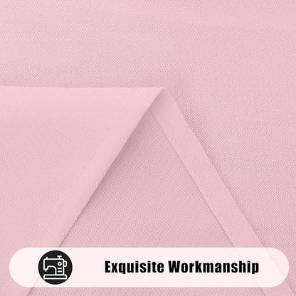 Smiry Rectangle Table Cloth, Waterproof Anti-Scratch Polyester Tablecloth, Decorative Washable Fabric Table Cover for Dining, Buffet, Parties and Outdoor, 52x70, Pink