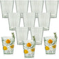 12 PCS Plastic Ribbed Drinking Glasses Green 10oz Vintage Ripple Stemless Wine by SHIQIKEJIPTY