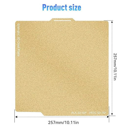257 * 257mm 2 pcs A1 PEI Build Plate Double Sided Smooth Textured Heated Bed,Flexible Removable Spring Bed Plate for Bambu Lab A1/X1/X1C/X1E/P1P/P1S 3D Printer