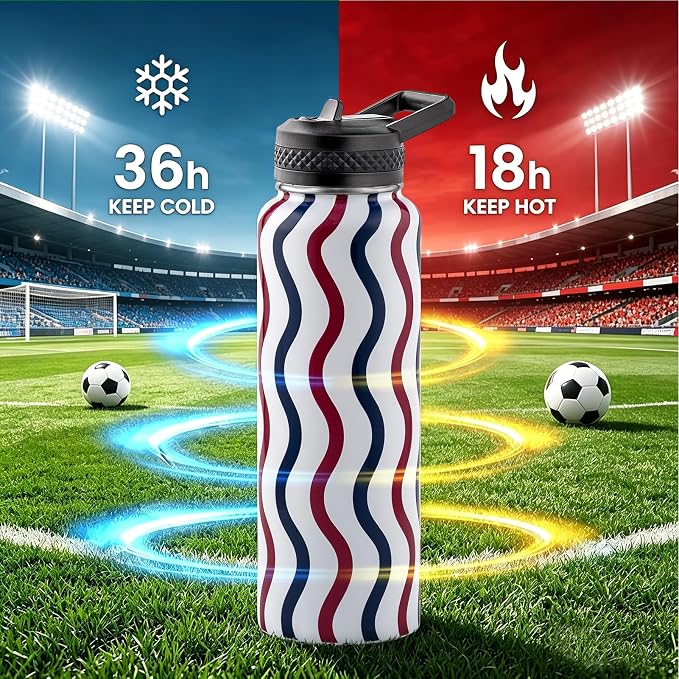 RAYMYLO Insulated Water Bottle 40 oz, Triple Wall Vacuum Stainless Steel | - Image 3