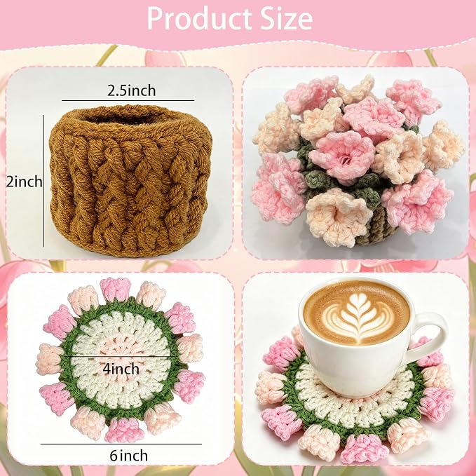 Crochet Coasters Crochet Flower Coaster - Image 2