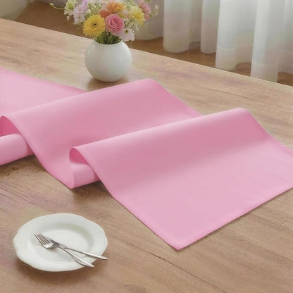 MEANMOY Pink Table Runner 60 Inches Long Waterproof Washable Table Runners | - Image 3