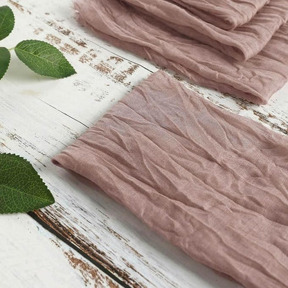 Efavormart 5 Pack 24"x19" Dusty Rose Matte Gauze Cheesecloth Napkins, Romantic - Image 5