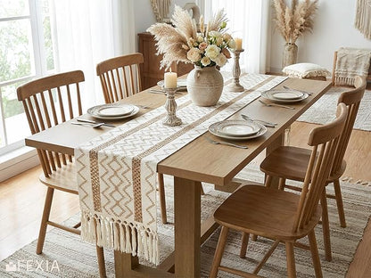Boho Fall Table Runner Macrame for Coffe Table Home Decor 12x72 Inch | 72 - Image 7