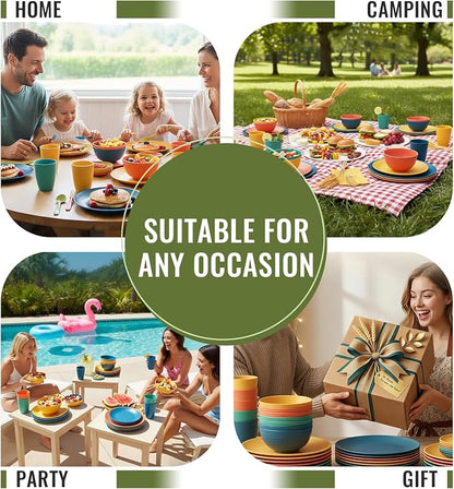 Wheat Straw Dinnerware Set 40 PCS - Image 8