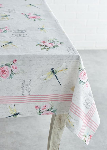 Maison d' Hermine Table Cloth Rectangle Table 100% Cotton 60 x 120 Inches Tablecloth Reusable Decorative for Dining Room Farmhouse Home Valentines Day Decorations Spring Summer - Champ De Mars