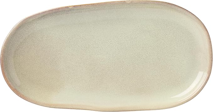 Oneida Organic Shades Sage Green Stoneware 2-Piece Serving Platter Set | - Image 3