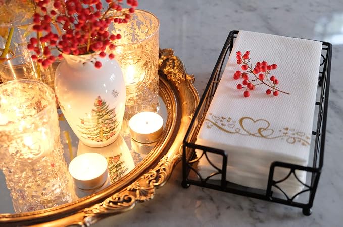 Black Elegant Sturdy Guest Napkin Holder | Disposable Paper Hand Towel Storage - Image 5