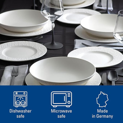 Villeroy & Boch Manufacture Rock Blanc 12 Piece Dinnerware Set, made in Germany - Image 3