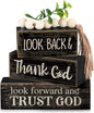 Moucuny 4 Pcs Farmhouse Table Decor Inspirational Wooden Signs Rustic by Moucuny