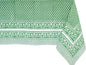 ATOSII Queen Green 100% Cotton Tablecloth, Handblock Print Rectangle Table Cover for Kitchen Dining I Tabletop Linen I Parties, Thanksgiving, Christmas, Wedding, Fall Table Cloth 60 X 90 Inches
