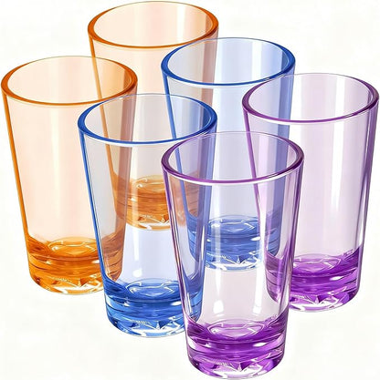 Unbreakable Drinking Glasses, Juice Glasses 5 Oz Plastic Tumblers Cups Set of 6 by Unknown
