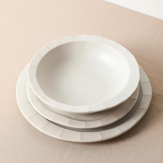 Stone Lain Oasis Stoneware Plate Dish Set, 4-Piece Dinner Plates - Image 7