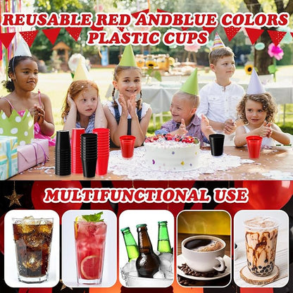 Yungyan 100 Pack 16 oz Stadium Cups Reusable Plastic Cups Blank Drink Stadium - Image 7
