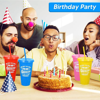 24 Pack Plastic Tumblers with Lids and Straws, Sometime You Forget You Are - Image 5