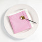 Fingercraft Dinner Cloth Napkin Cotton Linen Blend 12 Pack 12In Mitered Corners with Elegant Lace for Everyday Use Napkins Cloth are Pre Shrunk and Good Absorbency Pastel Rose
