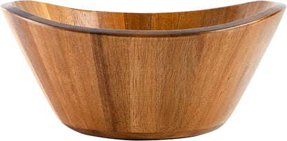 Gibson Home Sherwood 3-Piece Acacia Wood Salad Bowl Set, 32 Quart Large Serving - Image 3