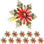 ZeeDix Christmas Crystal Snowflake Napkin Rings Set of 12- Rustic Dinner Tables Setting Decoration for Wedding Receptions, Christmas Holiday Party Dinner Parties