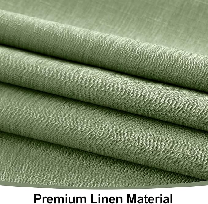 Smiry Rectangle Table Cloth Linen Textured, Waterproof Spillproof Anti-Wrinkle Burlap Tablecloth, Washable Decorative Fabric Table Cover for Dining, Party, Banquet, 54 x 78 Inch, Sage Green