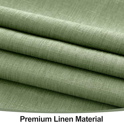 Smiry Rectangle Table Cloth Linen Textured, Waterproof Spillproof Anti-Wrinkle Burlap Tablecloth, Washable Decorative Fabric Table Cover for Dining, Party, Banquet, 60 x 84 Inch, Sage Green
