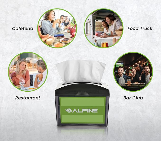 Alpine Tabletop Commercial Napkin Dispenser Restaurant Napkin Holder - Image 6