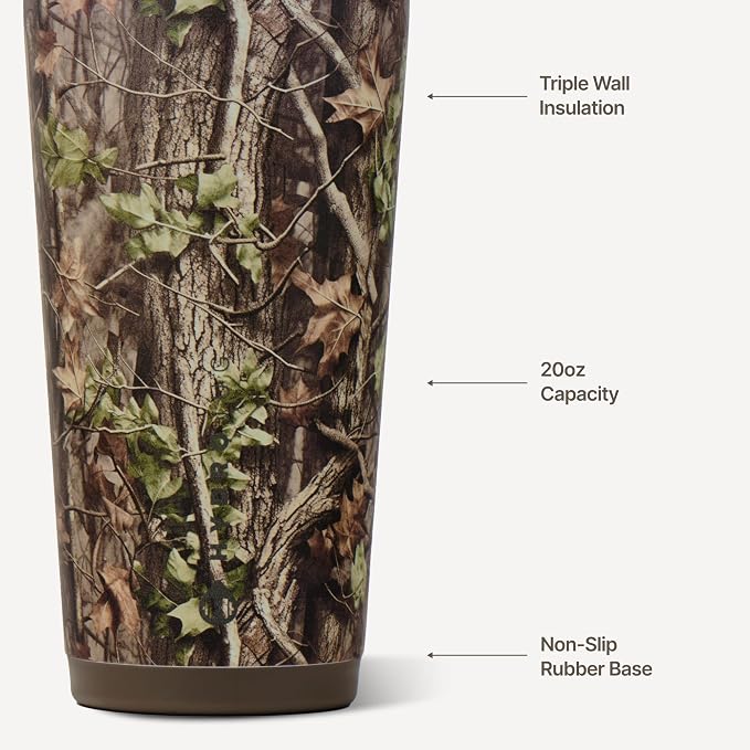 HydroJug Everyday Tumbler 20 oz, Ceramic-Lined Straw Cup, Woodland | Vacuum - Image 3