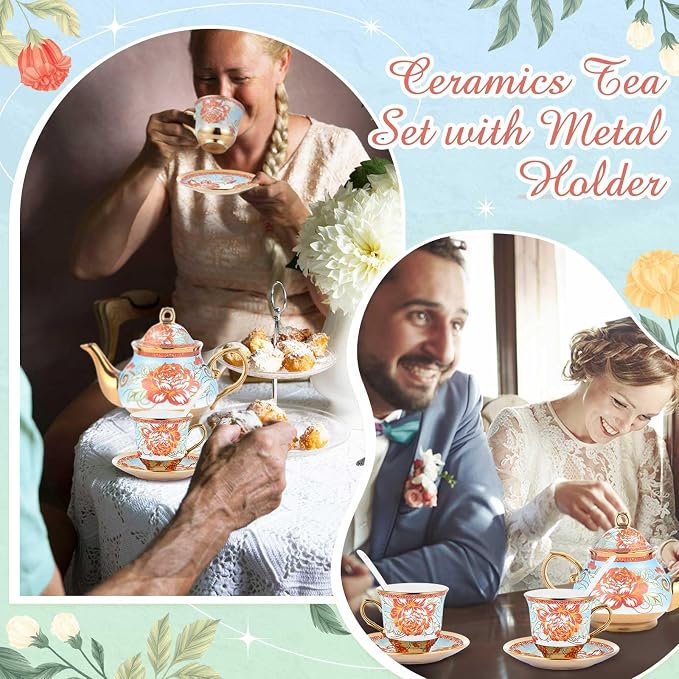 Zhehao 20 Pcs Porcelain Tea Set - Image 6
