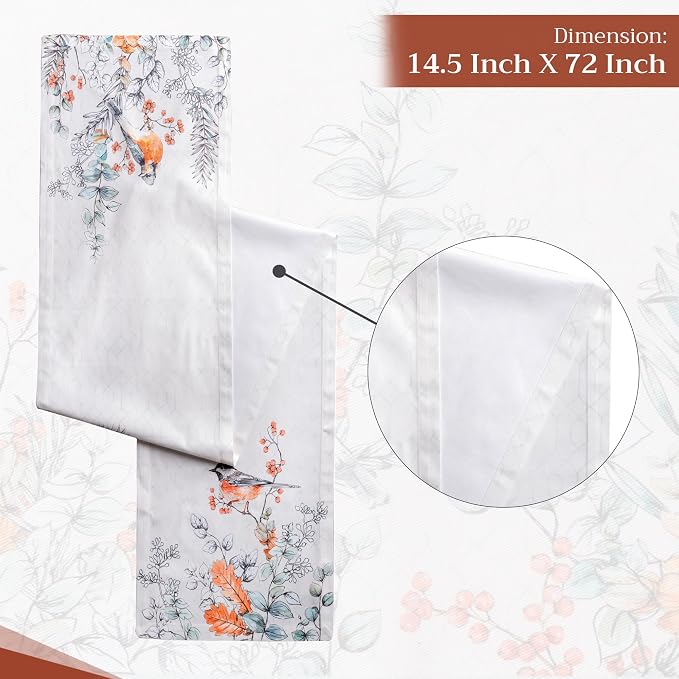 Maison d' Hermine Table Runner 100% Cotton 14.50" x 72" | Table Runners 72 - Image 4