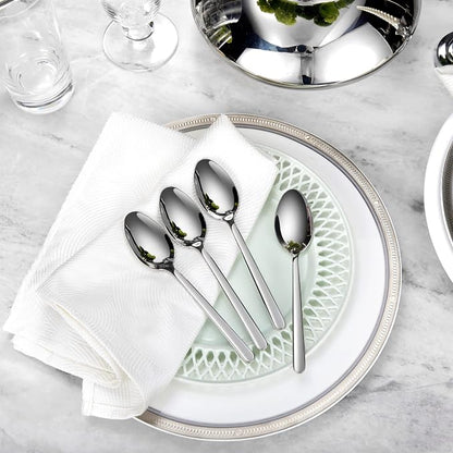 Premium Aline 4-Piece 6.4-Inch Teaspoon Set | 18/10 Stainless Steel Teaspoons; - Image 4