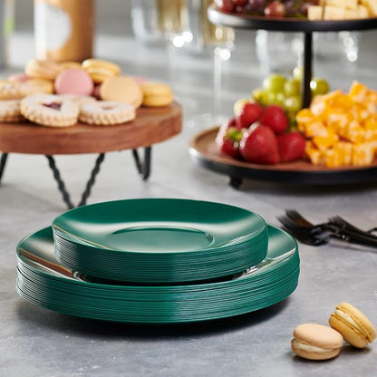 PLASTICPRO 64 Piece Combo Plates Christmass Set includes 32-7'' inch Plates & - Image 4