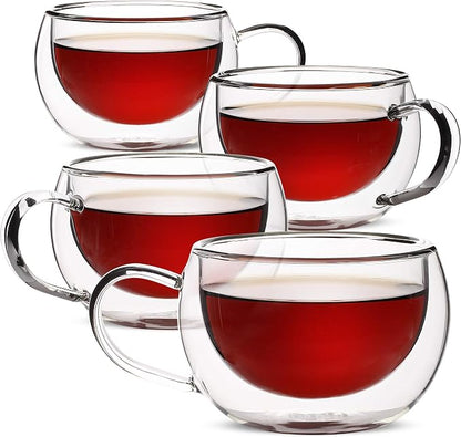 BTaT- Double Walled Glass Coffee Mugs, 9 oz, Glass Coffee Cups - Image 9