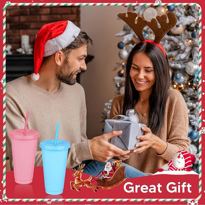 24 Pack Plastic Tumblers with Lids and Straw, Reusable Cups with Lids and - Image 8