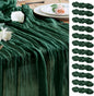 Cheesecloth Table Runner Emerald Green 10FT Boho GauzeRunner by Wokceer