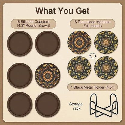 Absorbent Coasters for Drinks - Image 2