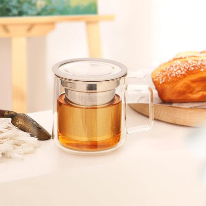 CNGLASS 12oz Double Walled Glass Tea Cup - Image 3