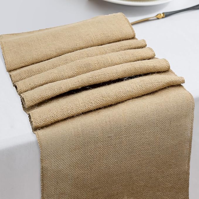 13 Pack Burlap Table Runners 12 x 108 Inches Farmhouse Jute Runner Rustic - Image 3
