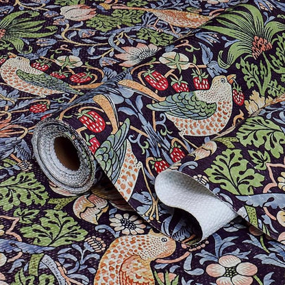 Bird Floral Shelf Liner for Cabinet Non Adhesive 15.7IN x 10FT | Shelf Liner by TryougxaShelfLiner