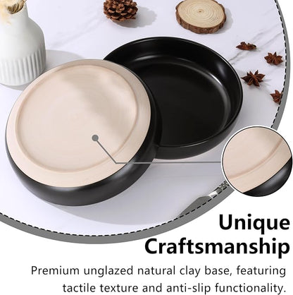 LIANYU Pasta Salad Bowls Set of 4, 33oz Stoneware Serving Kitchen Bowl - Image 3