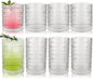 Hobnail Drinking Glasses Set of 8, 10 Oz Kitchen Water Glasses Cup & 12 Oz by Salpae