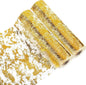 Gold Table Runner 2 Pieces, Sequin Glitter Foil Metallic Mesh Gold Table by Sunlunckystar