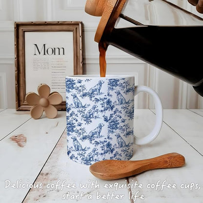 Chinoiserie Golden Retriever Mug, Toile de Jouy French Country Dog Coffee Tea - Image 3