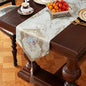 120" Exquisite Table Runner Elegant Chic Jacquard Textured Damask Beige | by HeMiaor