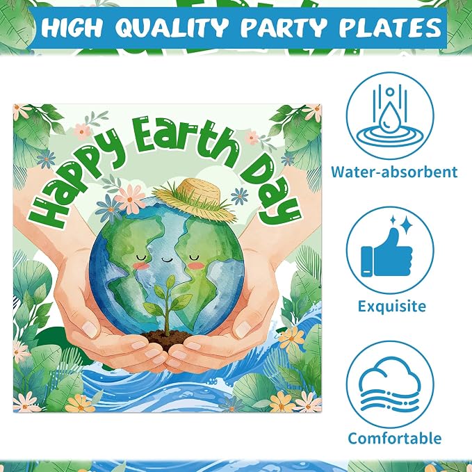 Rakuto Happy Earth Day Decorations, Environmental Protection Themed Decor - Image 4