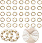 Petyoung 100Pcs Pearl Napkin Rings Set, Golden Elegant Pearl Napkin Holders, Delicate Serviette Buckles Napkin Rings for Wedding Thanksgiving Party Dinner Daily Table Decoration and Use
