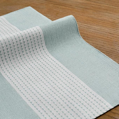 Wracra Linen Placemats Set of 4, Aqua Blue Place Mats - Image 3